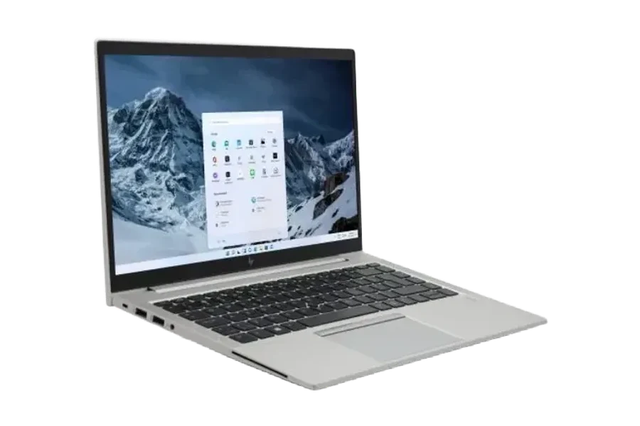 Laptop HP EliteBook 845 G7 z otwartym ekranem